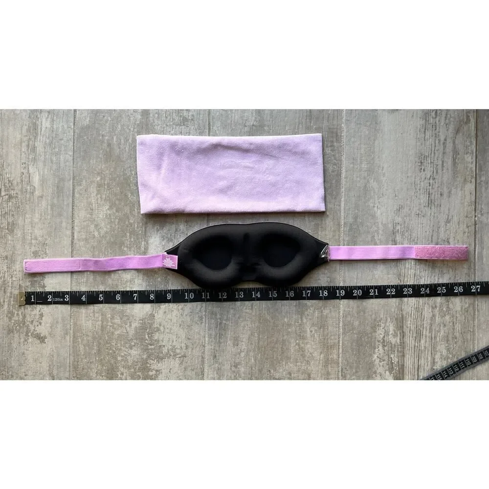 Sugarbear Luxury Sleep Mask 3D Contoured Cup Sleeping Blindfold Comfort w/ Pouch